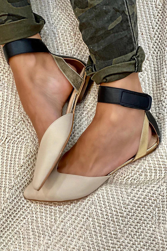 ELENA | Elegante puntige ballerina's met enkelbandje voor een verfijnde stijl