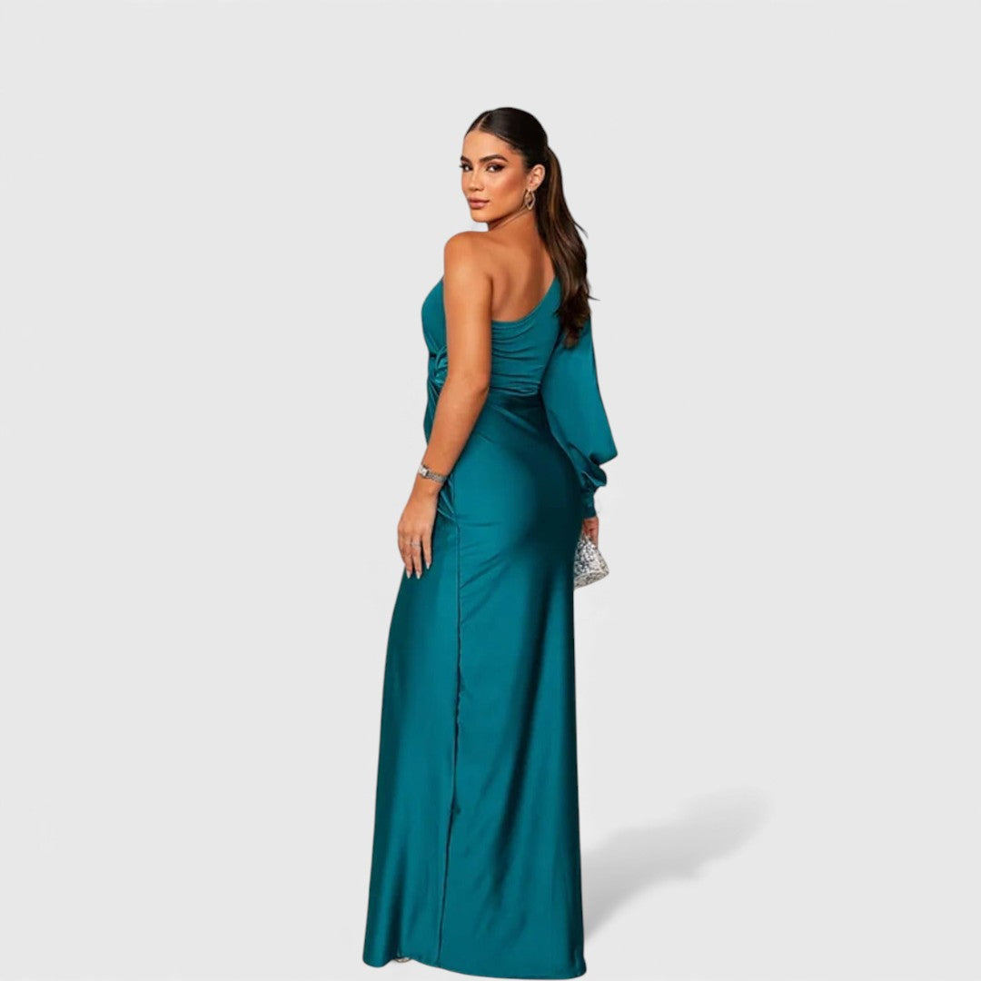 LYNN™ | Elegante Maxi Jurk met One-Shoulder Pasvorm voor Avond & Feest