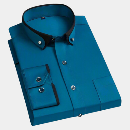 Daan™ | Ademend en kreukarm herenshirt voor werk en vrije tijd