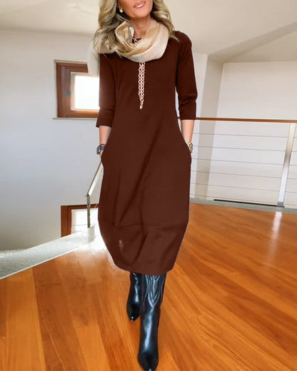 VALENTINA | Elegante Maxi Jurk die het Silhouet Verfijnt en Dagelijks Comfort Biedt