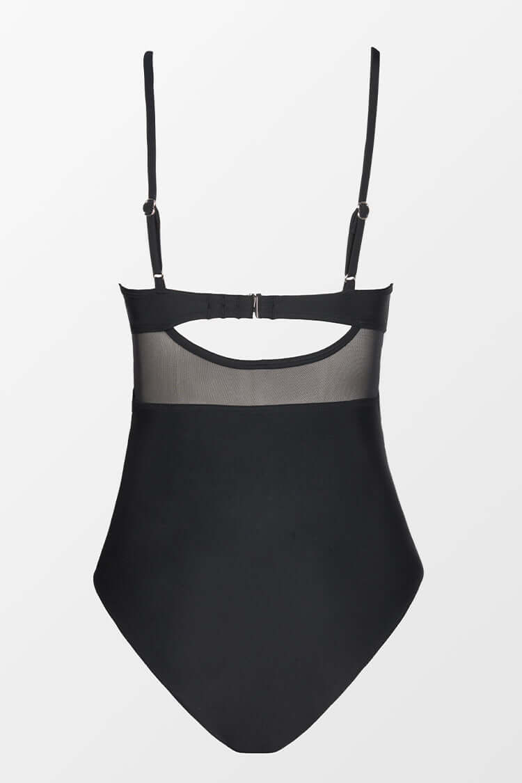 SOFIA | Eénstuk Badpak met Transparante Accenten en Elegante Corrigerende Pasvorm