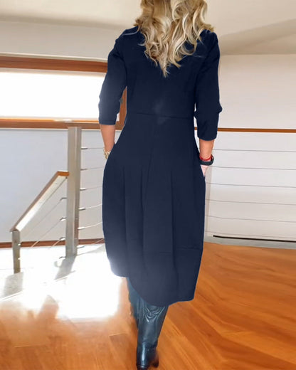 VALENTINA | Elegante Maxi Jurk die het Silhouet Verfijnt en Dagelijks Comfort Biedt