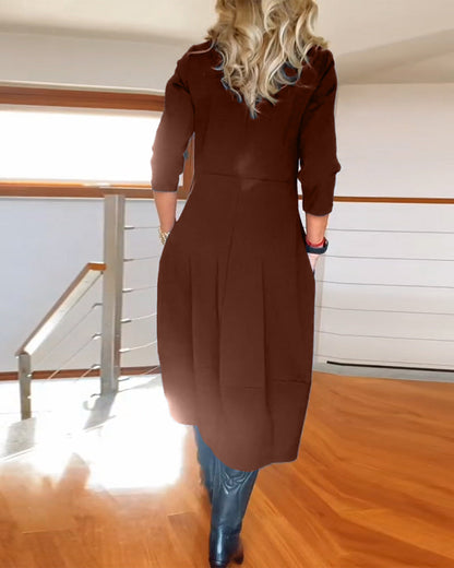 VALENTINA | Elegante Maxi Jurk die het Silhouet Verfijnt en Dagelijks Comfort Biedt