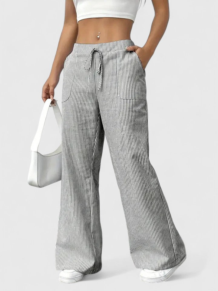 Dominique | Ruime en comfortabele broeken met elegante details