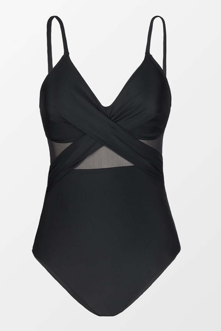 SOFIA | Eénstuk Badpak met Transparante Accenten en Elegante Corrigerende Pasvorm