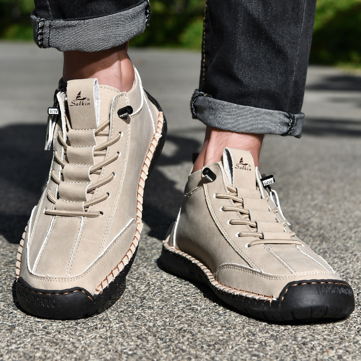 Christian™ | Nubuckleder Schoenen met Rits voor Mannen