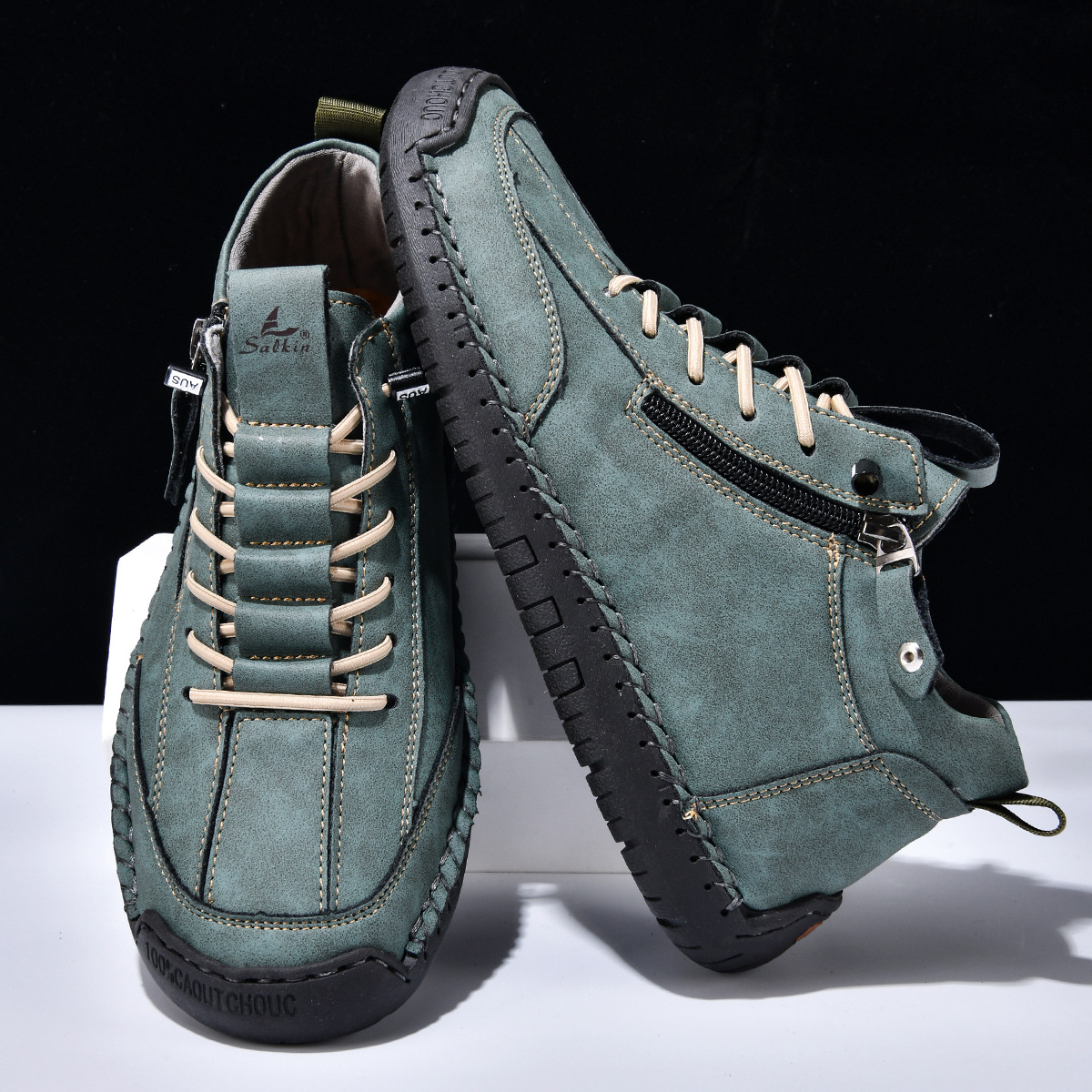 Christian™ | Nubuckleder Schoenen met Rits voor Mannen