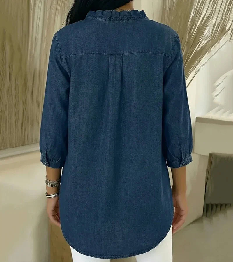 ADELE™ | Blouse met flatterende V-hals en vloeiende pasvorm voor elke dag
