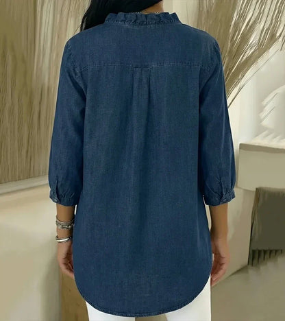ADELE™ | Blouse met flatterende V-hals en vloeiende pasvorm voor elke dag