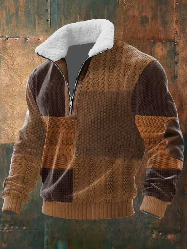 VANASTENMODE™ | ZIPPER TRUI MET HOOGE KRAAG EN VOERING