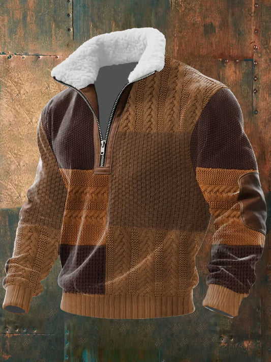 VANASTENMODE™ | ZIPPER TRUI MET HOOGE KRAAG EN VOERING