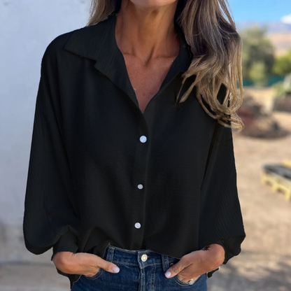 JUNO | Elegante Blouse met Verfijnde Lanternmouwen