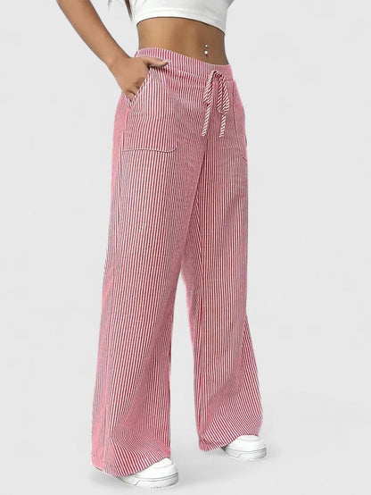 Dominique | Ruime en comfortabele broeken met elegante details