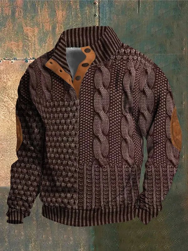 VANDER | Bedrukte Herentrui met Retro Stijl en Ultiem Draagcomfort