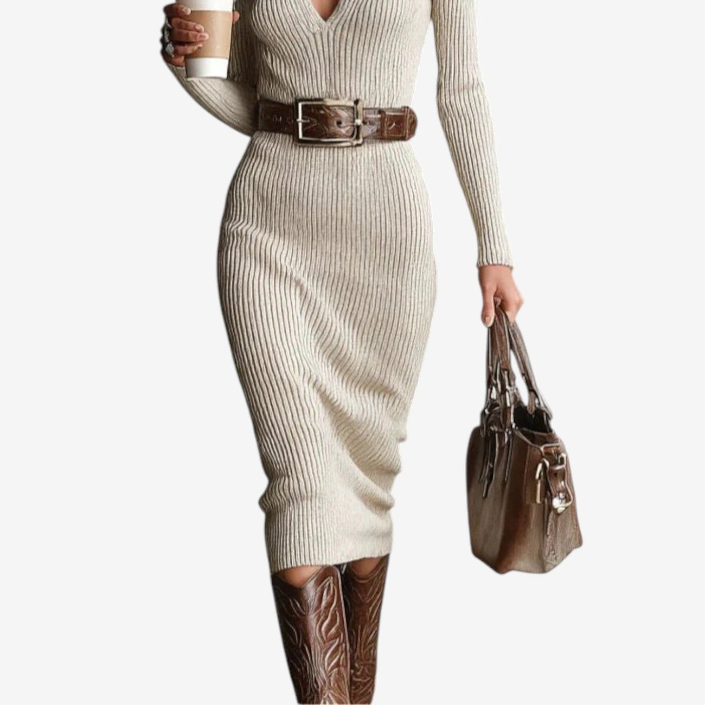 YARA™ | Ribbeljurk met Flatterende Taille en Tijdloze Elegantie voor Dag en Avond