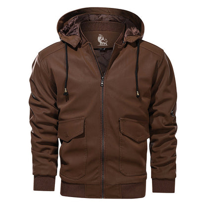 Garnier™ | Chaleur Leren Jas met Capuchon