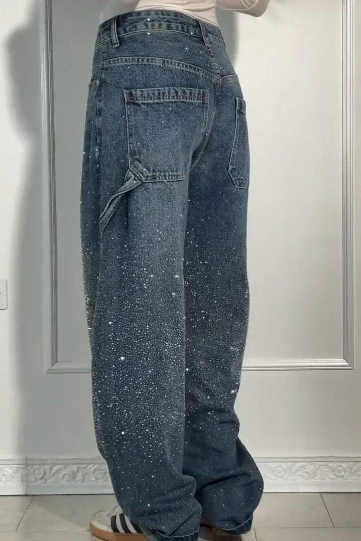 NOVA | Sparkle Wide-Leg Jeans voor een Galactische Look