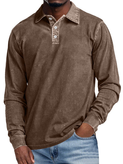 VECHO | Retro Polo met Lange Mouwen – Elegantie en Dagelijks Comfort